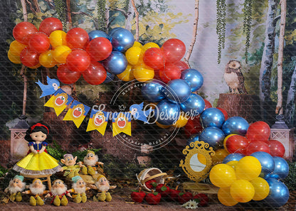 Avezano Snow White Forest Balloon Photography Background By Encanto Designer
