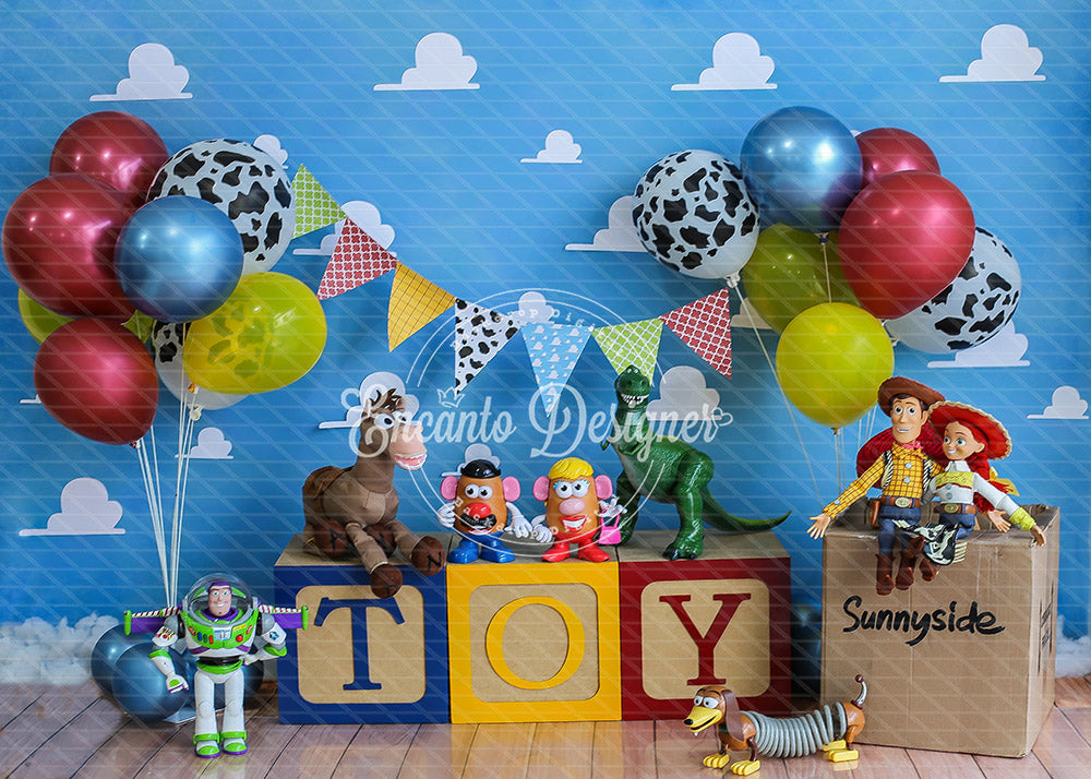 Avezano Toy Story Cow Print Balloon Photography Background By Encanto Designer
