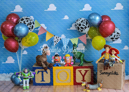 Avezano Toy Story Cow Print Balloon Photography Background By Encanto Designer