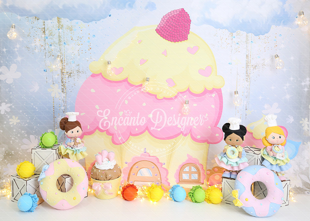 Avezano Sweet Cupcake Donut Bakery Photography Background By Encanto Designer