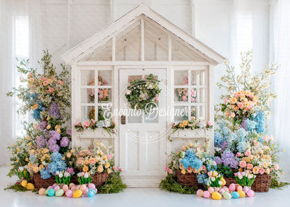 Avezano Spring Cottage Easter Floral Photography Background By Encanto Designer