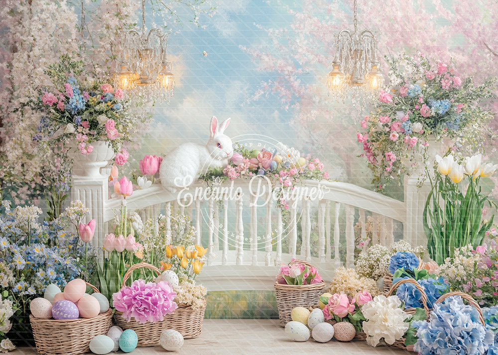Avezano Luxury Easter Bunny Bridge Photography Background By Encanto Designer