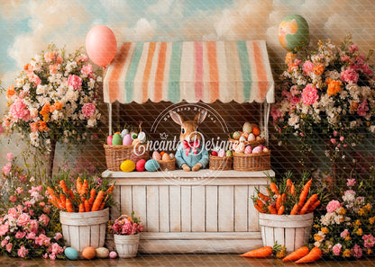 Avezano Easter Bunny Flower Stand Carrot Photography Background By Encanto Designer