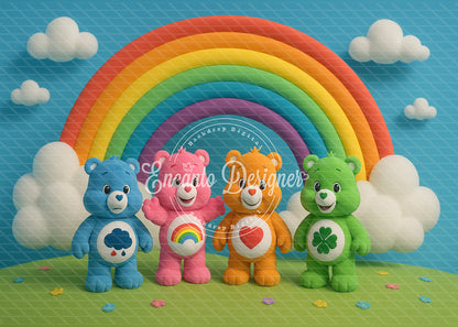 Avezano Care Bears Rainbow Photography Background By Encanto Designer