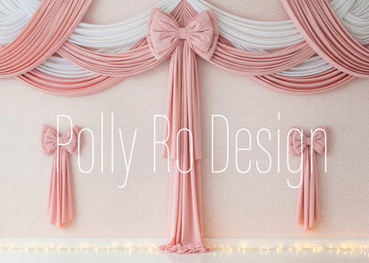 Toile de fond pour photographie de baiser de roses et de ballons de la Saint-Valentin d'Avezano conçue par Polly Ro Design