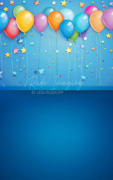 Avezano Colorful Balloon Star Birthday Photography Backdrop Designed By Lidia Redekopp