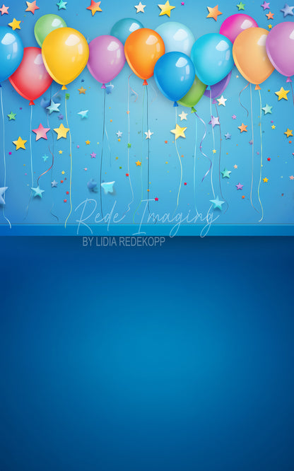 Avezano Colorful Balloon Star Birthday Photography Backdrop Designed By Lidia Redekopp