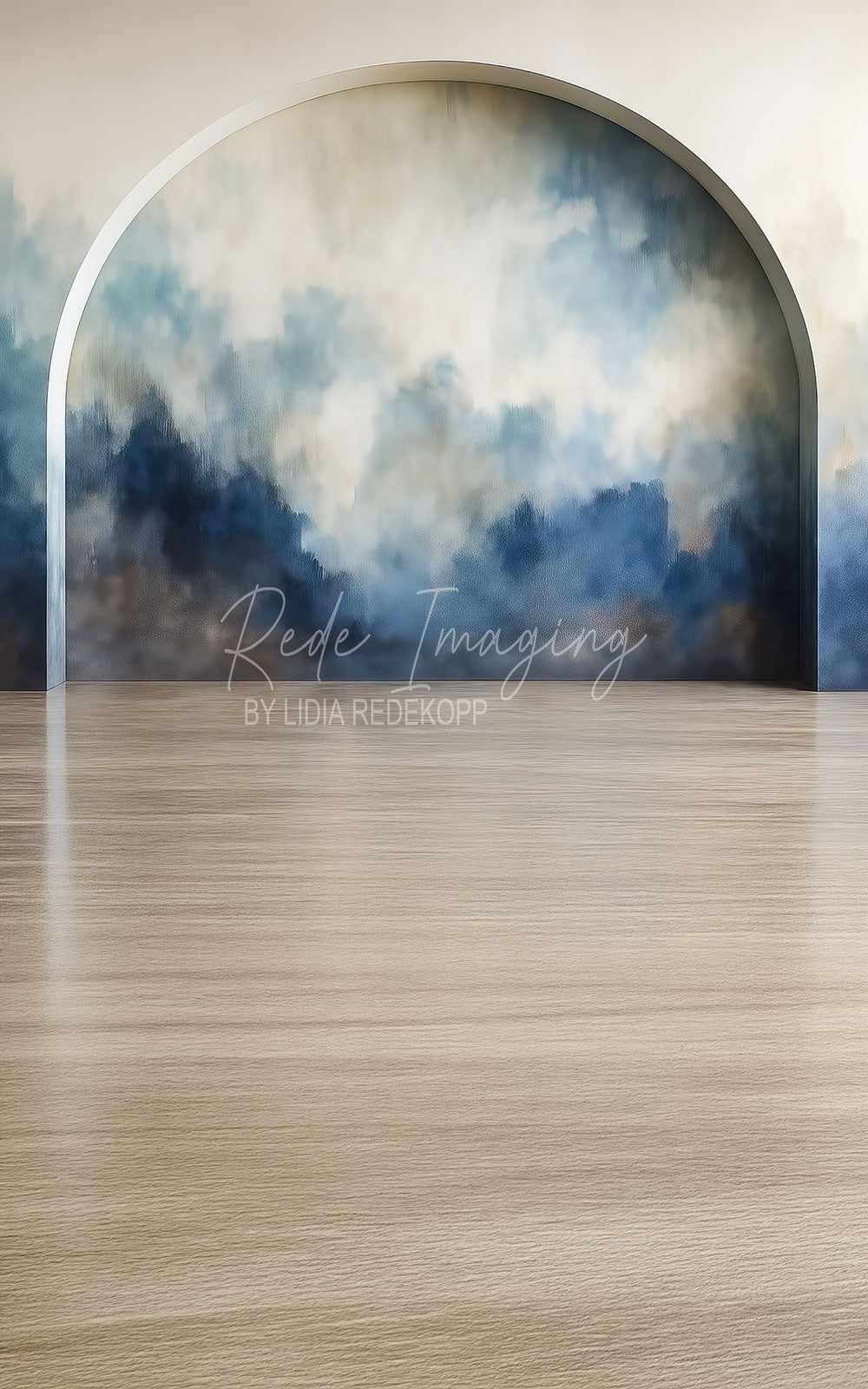 Avezano Blue White Smoke Arch Photography Backdrop Designed By Lidia Redekopp