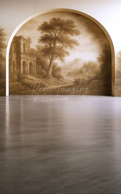 Avezano Vintage Roman Landscape Arch Photography Backdrop Designed By Lidia Redekopp