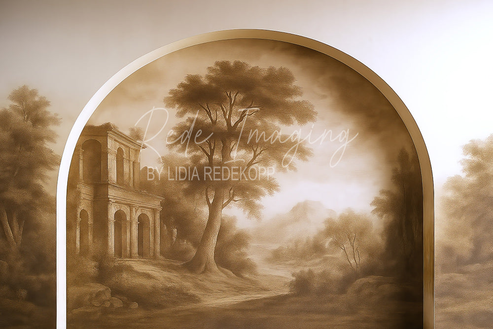 Avezano Vintage Roman Landscape Arch Photography Backdrop Designed By Lidia Redekopp
