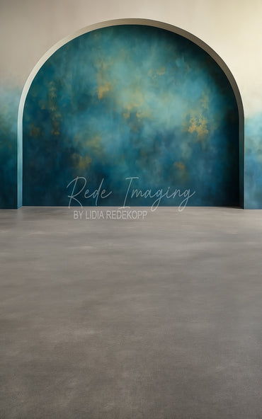 Avezano Teal Gold Smoke Arch Boho Photography Backdrop Designed By Lidia Redekopp
