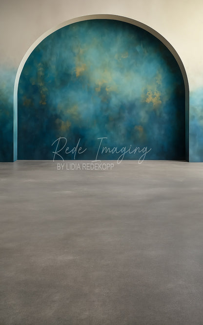 Avezano Teal Gold Smoke Arch Boho Photography Backdrop Designed By Lidia Redekopp
