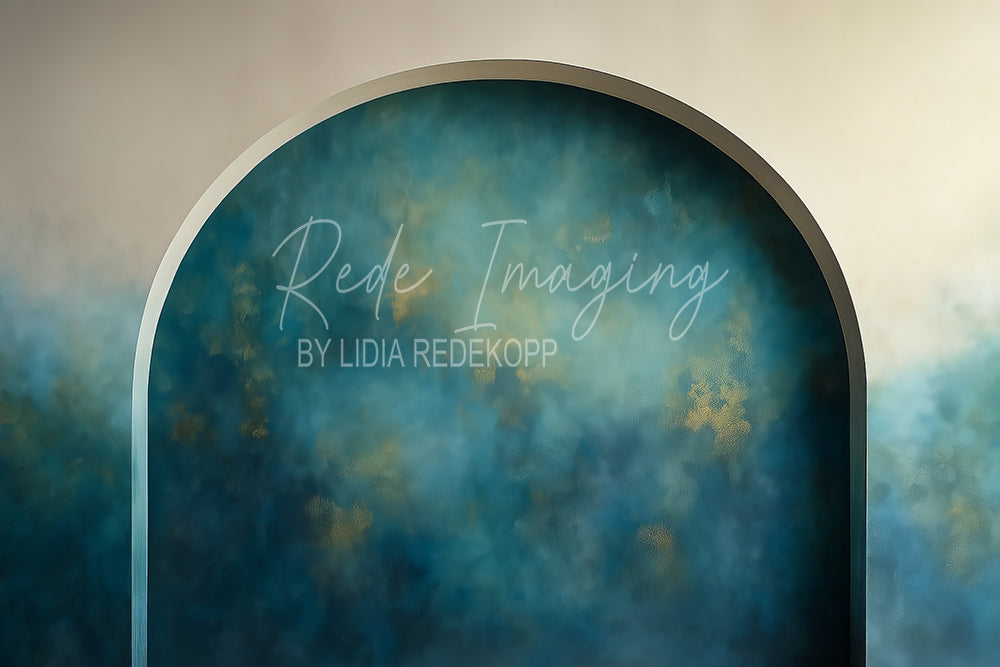 Avezano Teal Gold Smoke Arch Boho Photography Backdrop Designed By Lidia Redekopp