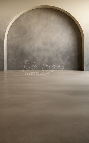 Avezano Neutral Taupe Textured Arch Photography Backdrop Designed By Lidia Redekopp