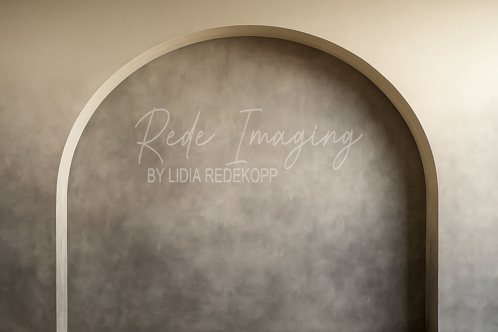 Avezano Neutral Taupe Textured Arch Photography Backdrop Designed By Lidia Redekopp