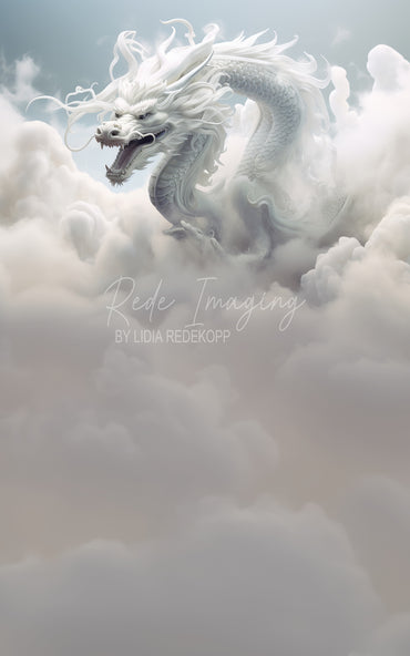 Avezano White Dragon Cloud Sky Photography Backdrop Designed By Lidia Redekopp
