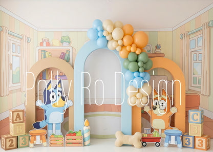 Avezano Bluey Home Party Photography Backdrop Designed By Polly Ro Design