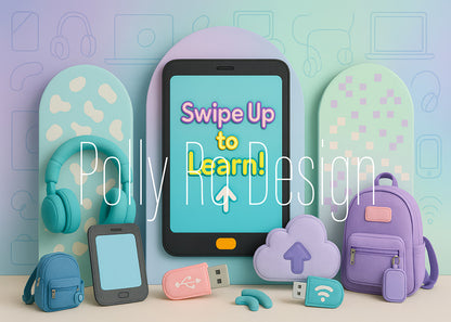 Avezano Pastel Tech Learning Photography Backdrop Designed By Polly Ro Design