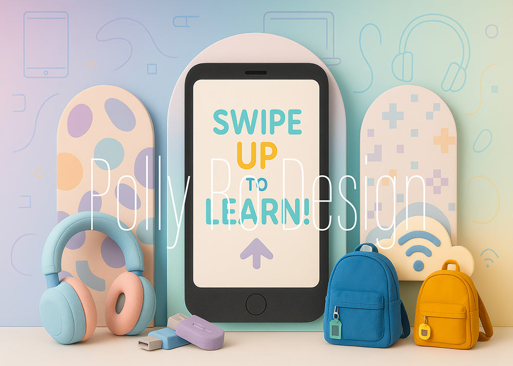Avezano Gradient Tech Classroom Photography Backdrop Designed By Polly Ro Design