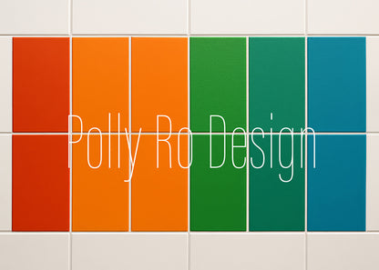 Avezano Rainbow Colorful Tile Wall Photography Backdrop Designed By Polly Ro Design