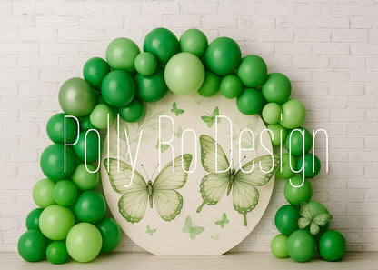 Toile de fond pour photographie de baiser de roses et de ballons de la Saint-Valentin d'Avezano conçue par Polly Ro Design