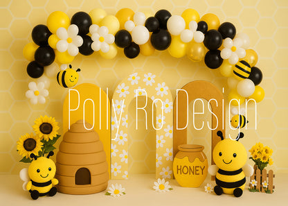 Avezano Bumble Bee Honeycomb Photography Backdrop Designed By Polly Ro Design