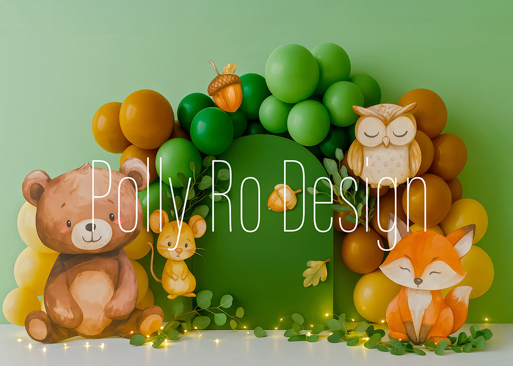 Toile de fond pour photographie de baiser de roses et de ballons de la Saint-Valentin d'Avezano conçue par Polly Ro Design