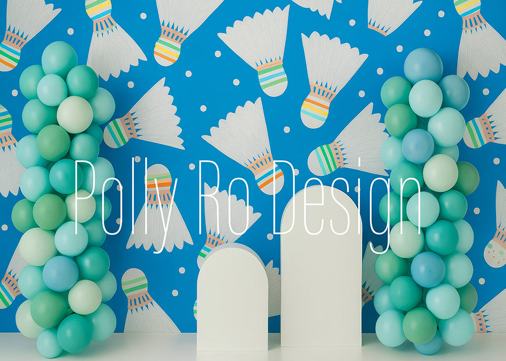 Toile de fond pour photographie de baiser de roses et de ballons de la Saint-Valentin d'Avezano conçue par Polly Ro Design