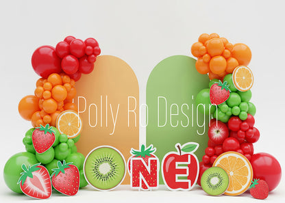 Toile de fond pour photographie de baiser de roses et de ballons de la Saint-Valentin d'Avezano conçue par Polly Ro Design