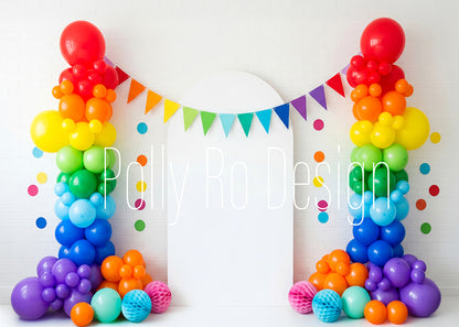 Toile de fond pour photographie de baiser de roses et de ballons de la Saint-Valentin d'Avezano conçue par Polly Ro Design