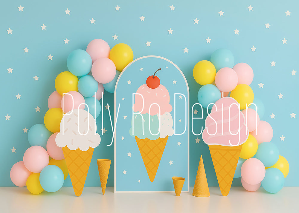 Toile de fond pour photographie de baiser de roses et de ballons de la Saint-Valentin d'Avezano conçue par Polly Ro Design