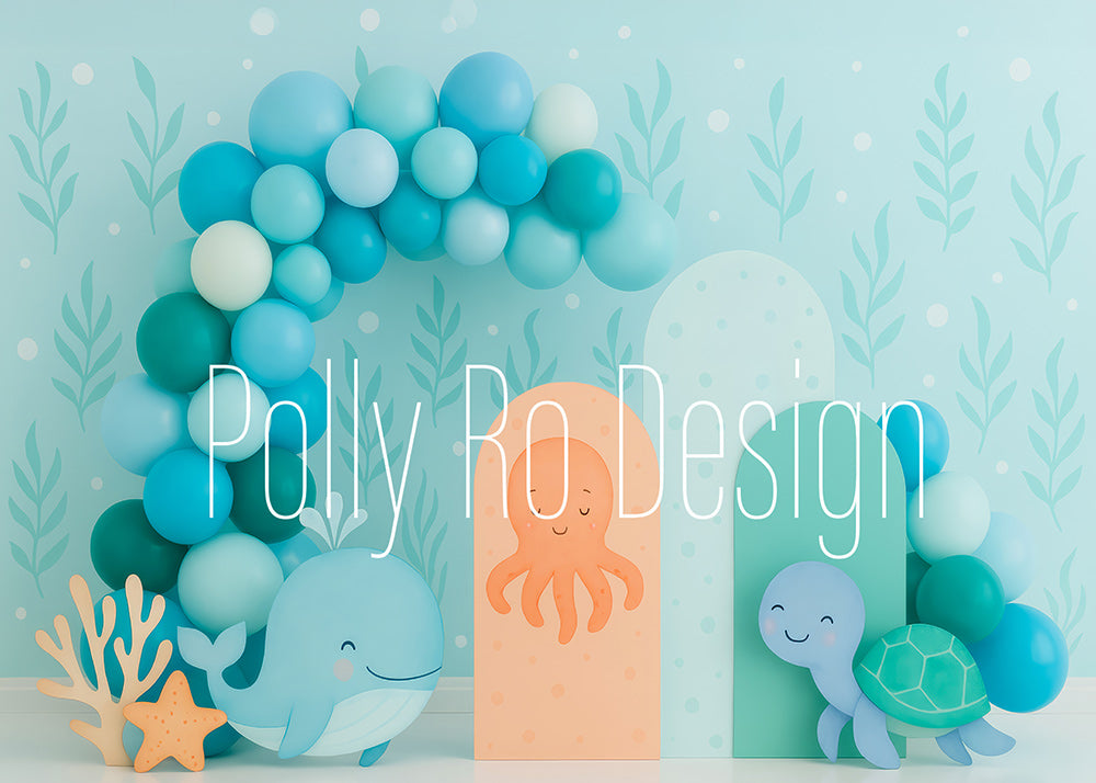 Avezano Underwater Sea Animal Photography Backdrop Designed By Polly Ro Design