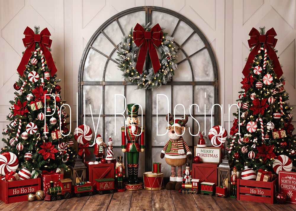 Avezano Nutcracker Candy Land Christmas Photography Backdrop Designed By Polly Ro Design