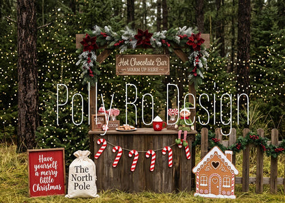 Avezano Forest Hot Chocolate Bar Christmas Photography Backdrop Designed By Polly Ro Design