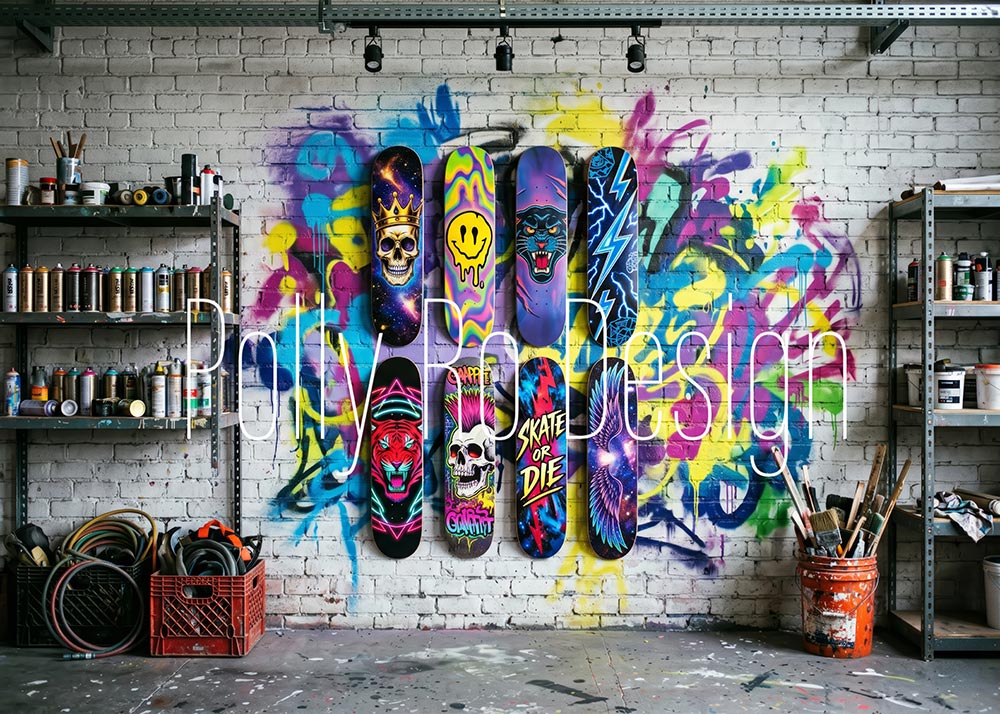 Avezano Skateboard Graffiti Studio Photography Backdrop Designed By Polly Ro Design