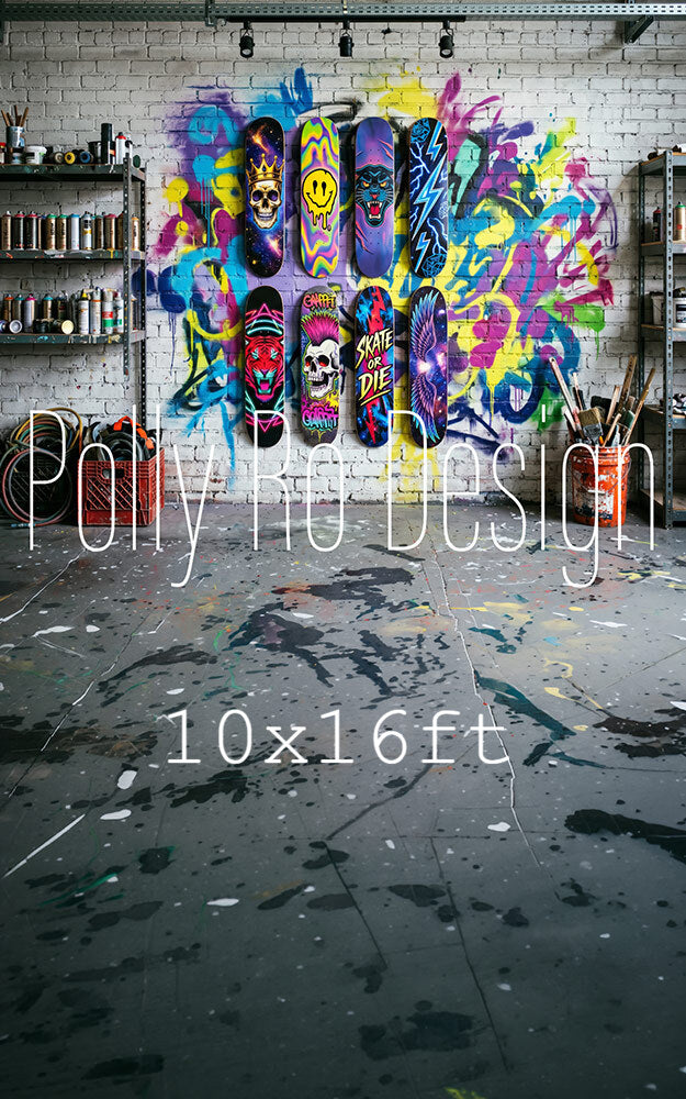 Avezano Skateboard Graffiti Studio Photography Backdrop Designed By Polly Ro Design