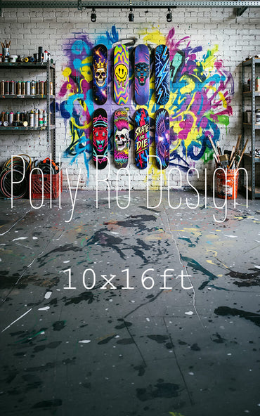 Avezano Skateboard Graffiti Studio Photography Backdrop Designed By Polly Ro Design