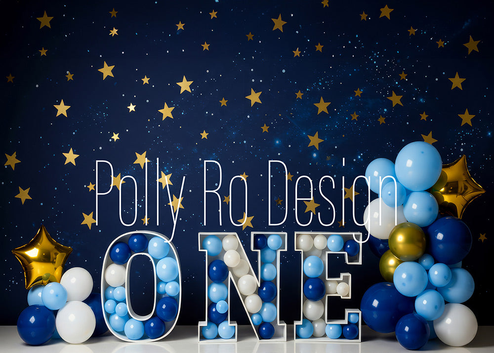 Avezano Starry Night First Birthday Photography Backdrop Designed By Polly Ro Design