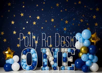 Avezano Starry Night First Birthday Photography Backdrop Designed By Polly Ro Design