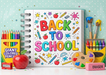 Avezano Notebook Doodle School Photography Background By Encanto Designer