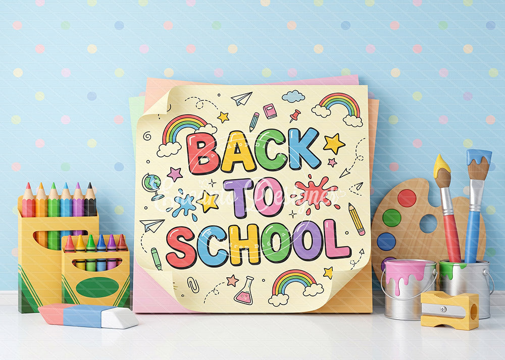 Avezano Doodle Note Paper Back to School Photography Background By Encanto Designer