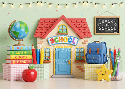 Avezano Cartoon Mini House School Supply Photography Background By Encanto Designer