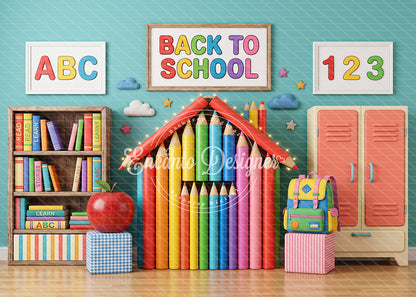 Avezano Giant Pencil Roof Classroom Photography Background By Encanto Designer