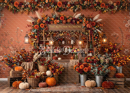 Avezano Autumn Floral Market Stand Photography Background By Encanto Designer