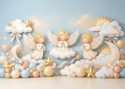 Avezano Angel Moon Baby Shower Photography Background By Encanto Designer
