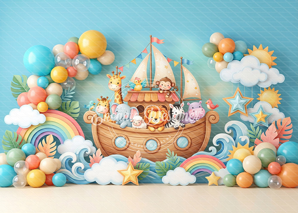 Avezano Noah's Ark Animal Party Photography Background By Encanto Designer