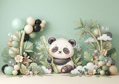 Avezano Panda Bamboo Party Photography Background By Encanto Designer