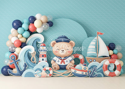 Avezano Sailor Bear Nautical Photography Background By Encanto Designer