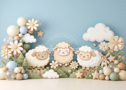 Avezano Boho Sheep Farm Photography Background By Encanto Designer