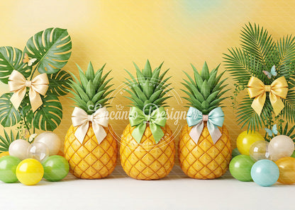 Avezano Pineapple Summer Bow Photography Background By Encanto Designer